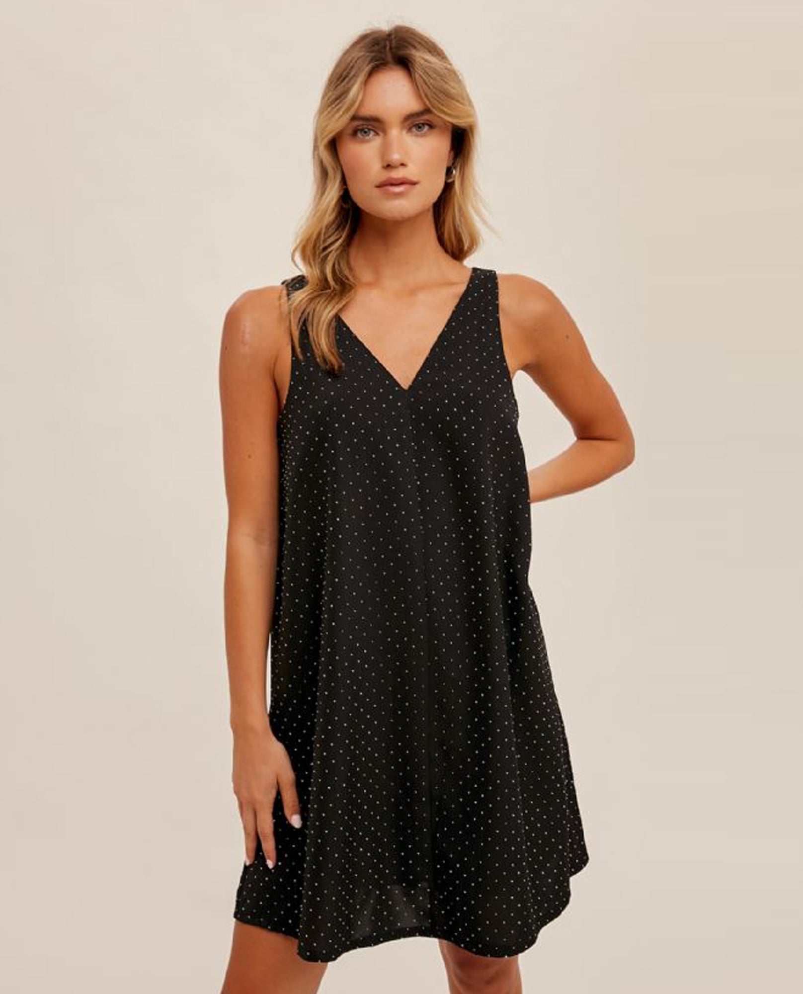 HEM & THREAD 35267 Nietenbesetztes Swingkleid