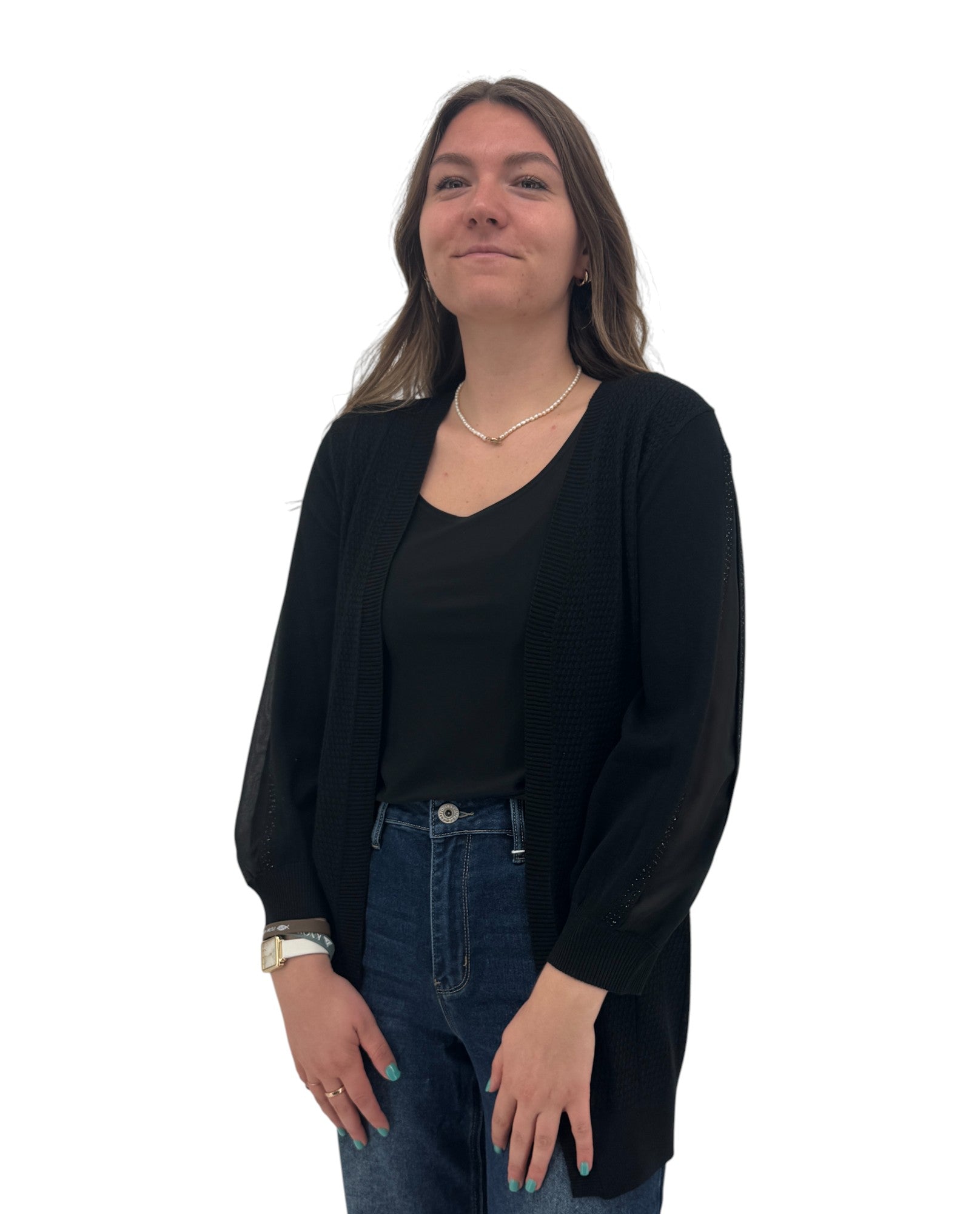 COCOBLUE ANN-22SSC810L GLITZER-STRICKJACKE