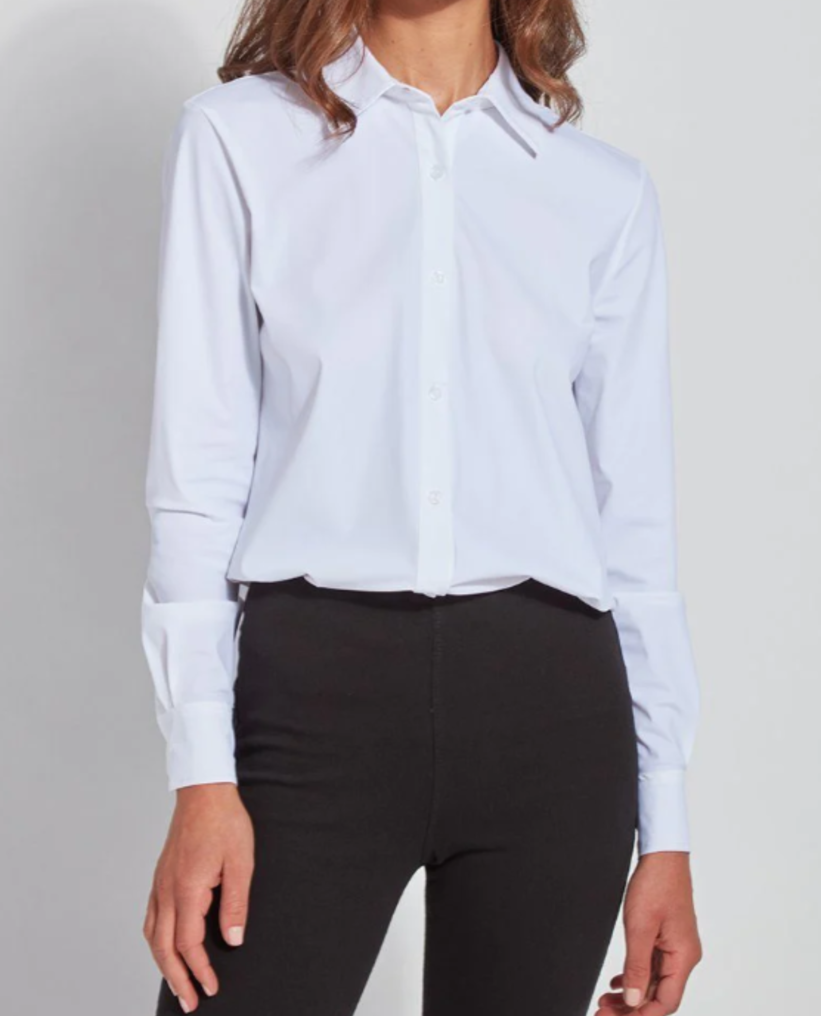 LYSSE 2435 CONNIE SLIM BUTTON DOWN