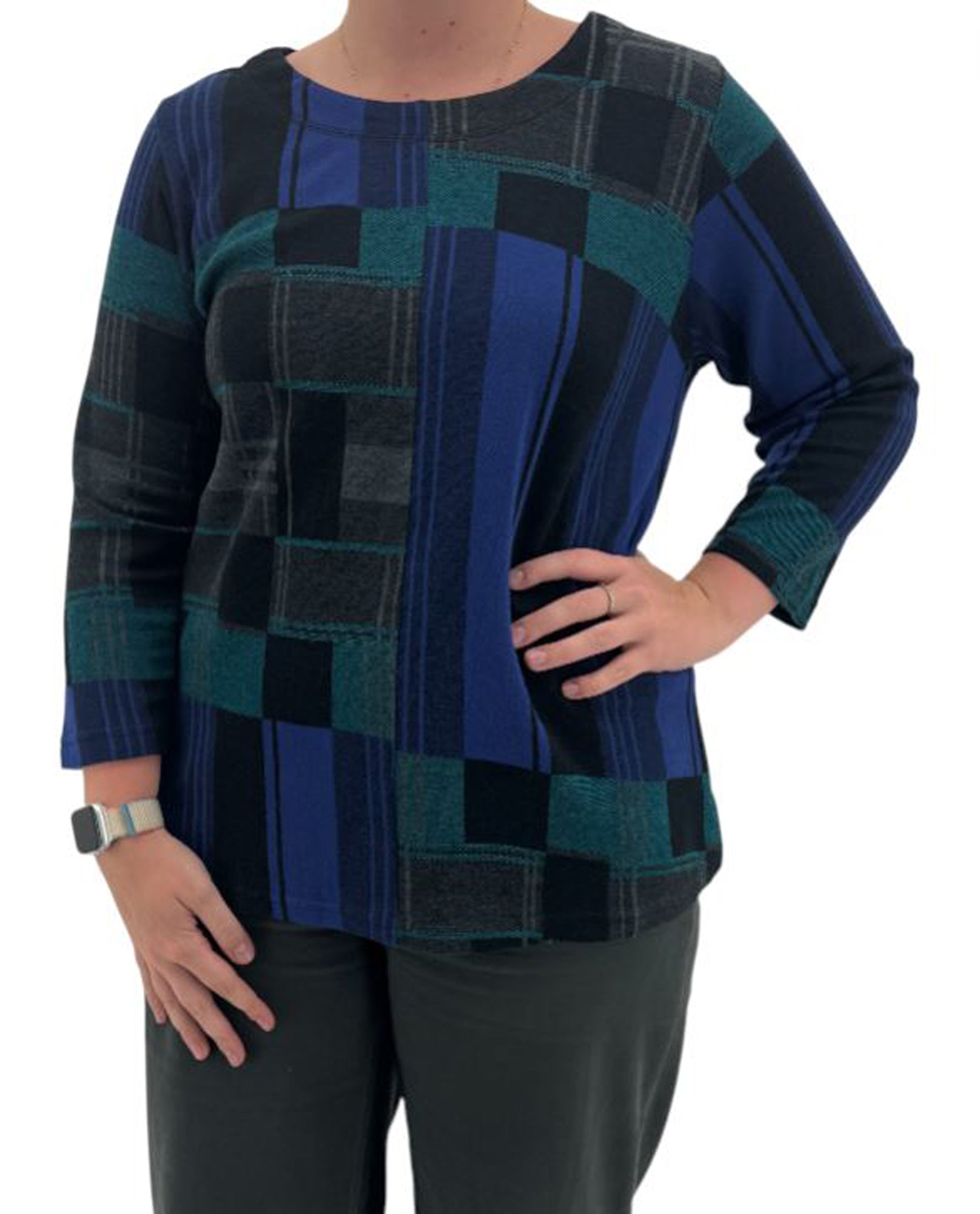 Petersilie & Salbei 25W245C Steffi Karomuster-Top