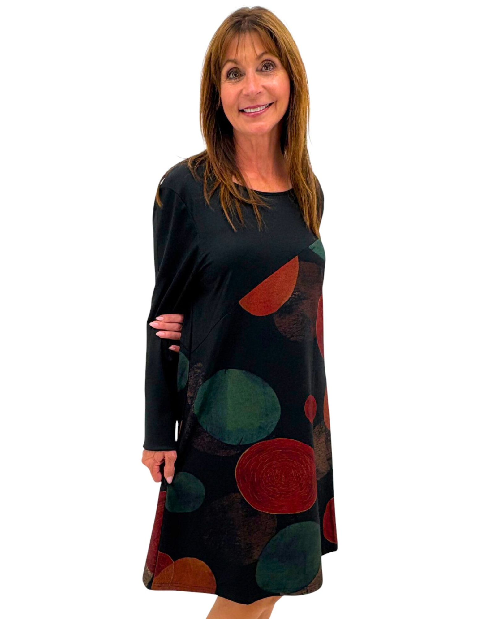 RADZOLI ANN-22558 Kleid mit schrägen Punkten